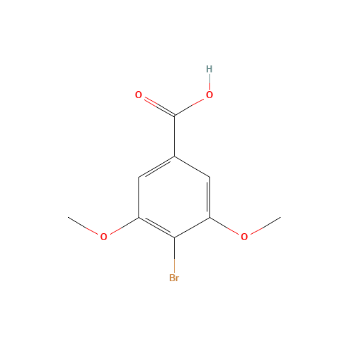 4-BROMO-3,5-DIMETHOXYBENZOIC ACID (CAS: 56518-42-4) - Chemical Structure and Molecular Formula 