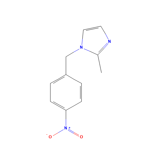 2-METHYL-1-(4-NITROBENZYL)-1H-IMIDAZOLE (CAS: 56643-86-8) - Chemical Structure and Molecular Formula 