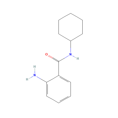 2-AMINO-N-CYCLOHEXYLBENZAMIDE (CAS: 56814-11-0) - Chemical Structure and Molecular Formula 
