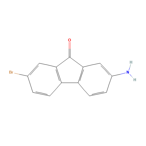 2-AMINO-7-BROMO-9-FLUORENONE (CAS: 58557-63-4) - Chemical Structure and Molecular Formula 