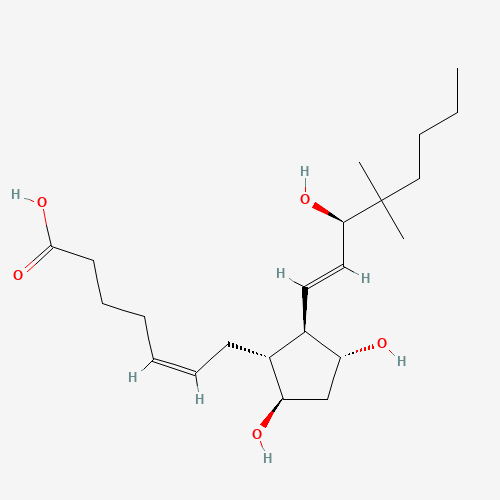 16,16-DIMETHYL PROSTAGLANDIN F2BETA (CAS: 59769-89-0) - Chemical Structure and Molecular Formula 