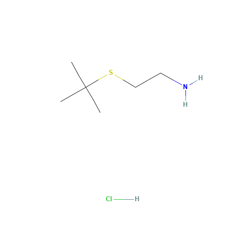2-(TERT-BUTYLTHIO)ETHYLAMINE HYDROCHLORIDE (CAS: 60116-77-0) - Chemical Structure and Molecular Formula 