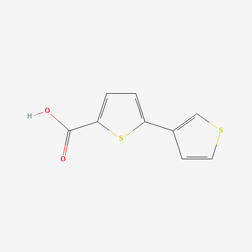 5-(3-THIENYL)THIOPHENE-2-CARBOXYLIC ACID (CAS: 60141-31-3) - Chemical Structure and Molecular Formula 