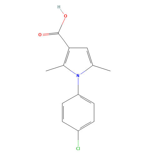 1-(4-CHLOROPHENYL)-2,5-DIMETHYL-1H-PYRROLE-3-CARBOXYLIC ACID (CAS: 60217-76-7) - Related Chemical Product