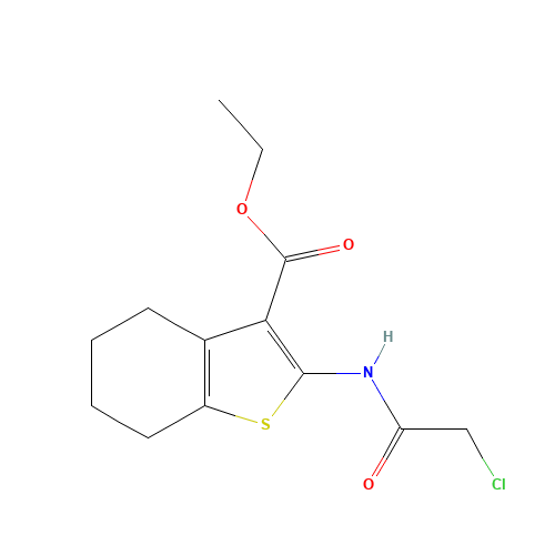 ETHYL 2-[(2-CHLOROACETYL)AMINO]-4,5,6,7-TETRAHYDRO-1-BENZOTHIOPHENE-3-CARBOXYLATE (CAS: 60442-41-3) - Related Chemical Product