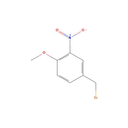 4-Methoxy-3-nitrobenzyl bromide (CAS: 61010-34-2) - Chemical Structure and Molecular Formula 