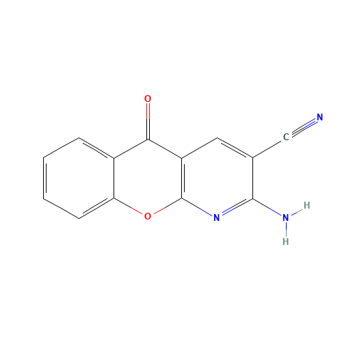 2-AMINO-5-OXO-5H-(1) BENZOPYRANO-(2,3-B)-PYRIDINE-3-CARBONITRILE (CAS: 61424-81-5) - Related Chemical Product