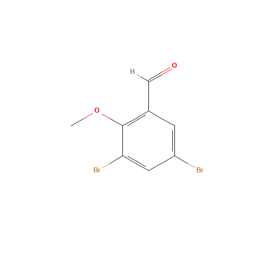 3,5-DIBROMO-2-METHOXYBENZALDEHYDE (CAS: 61657-65-6) - Chemical Structure and Molecular Formula 