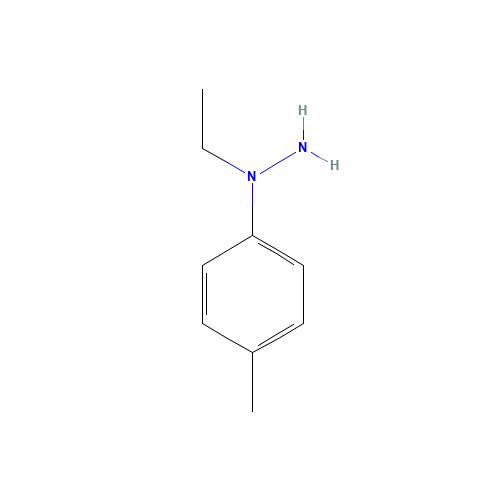 1-ETHYL-1-(P-TOLYL)HYDRAZINE (CAS: 61715-72-8) - Chemical Structure and Molecular Formula 