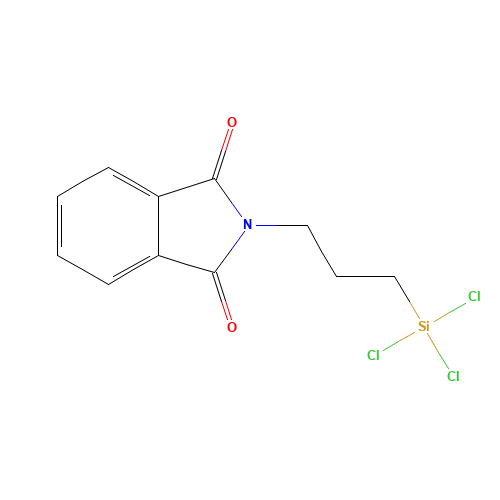 3-(N-PHTHALIMIDO)PROPYLTRICHLOROSILANE (CAS: 62641-06-9) - Chemical Structure and Molecular Formula 