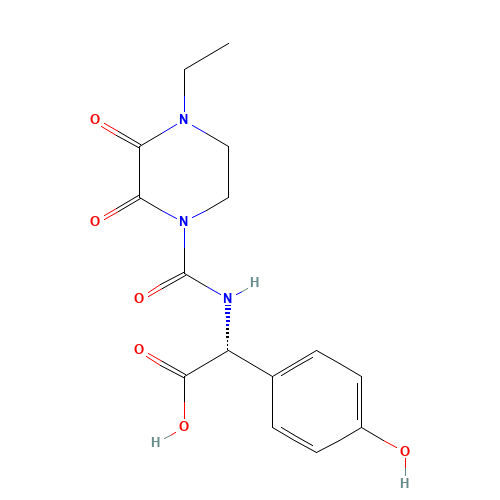 (2R)-2-[(4-Ethyl-2,3-dioxopiperazinyl)carbonylamino]-2-(4-hydroxyphenyl)acetic acid (CAS: 62893-24-7) - Related Chemical Product