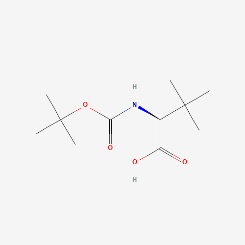 N-Boc-L-tert-Leucine (CAS: 62965-35-9) - Chemical Structure and Molecular Formula 