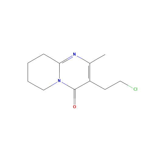 3-(2-Chloroethyl)-6,7,8,9-tetrahydro-2-methyl-4H-pyrido[1,2-a]pyrimidin-4-one (CAS: 63234-80-0) - Chemical Structure and Molecular Formula 