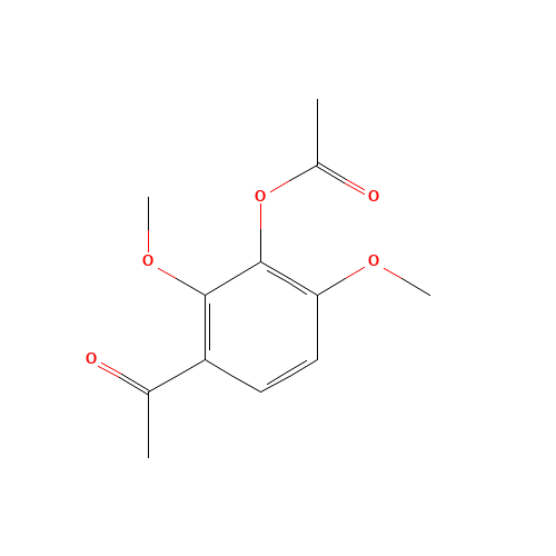 3'-ACETOXY-2',4'-DIMETHOXYACETOPHENONE (CAS: 63604-86-4) - Chemical Structure and Molecular Formula 