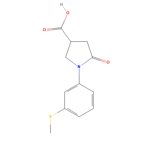1-[3-(METHYLTHIO)PHENYL]-5-OXO-PYRROLIDINE-3-CARBOXYLIC ACID (CAS: 63674-52-2) - Related Chemical Product