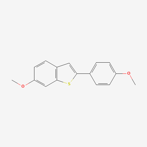 6-Methoxy-2-(4-methoxyphenyl)benzobithiophene (CAS: 63675-74-1) - Chemical Structure and Molecular Formula 