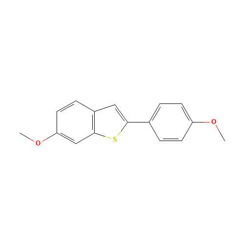 6-Methoxy-2-(4-methoxyphenyl)benzobithiophene (CAS: 63675-74-1) - Chemical Structure and Molecular Formula 