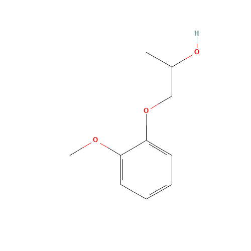 1-(2-METHOXYPHENOXY)-2-PROPANOL (CAS: 64120-49-6) - Chemical Structure and Molecular Formula 