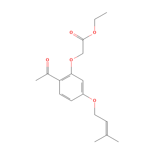 2'-Ethoxycarbonylmethoxy-4'-(3-methyl-2-butenyloxy) acetophenone (CAS: 64506-46-3) - Related Chemical Product
