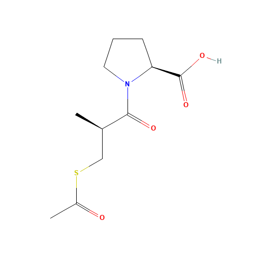 (2S)-1-(3-Acetylthio-2-methyl-1-oxopropyl)-L-proline (CAS: 64838-55-7) - Related Chemical Product