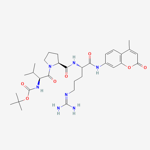 BOC-VAL-PRO-ARG-MCA (CAS: 65147-04-8) - Chemical Structure and Molecular Formula 