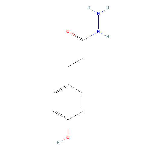 3-(4-HYDROXYPHENYL)PROPANOHYDRAZIDE (CAS: 65330-63-4) - Chemical Structure and Molecular Formula 