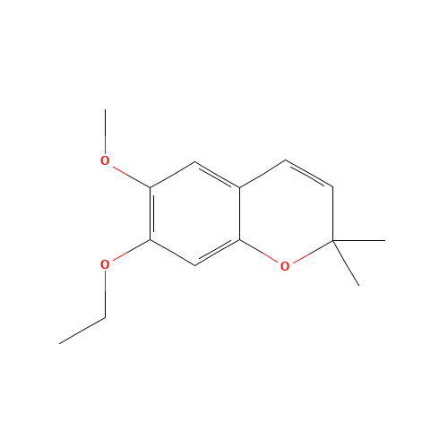 7-ETHOXY-6-METHOXY-2,2-DIMETHYLCHROMENE (CAS: 65383-73-5) - Chemical Structure and Molecular Formula 