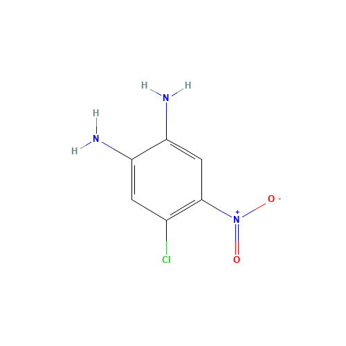 4-CHLORO-5-NITRO-O-PHENYLENEDIAMINE (CAS: 67073-39-6) - Chemical Structure and Molecular Formula 