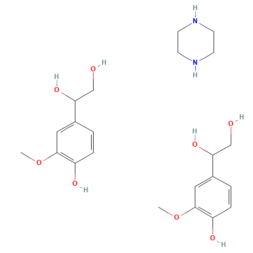 4-HYDROXY-3-METHOXYPHENYLGLYCOL HEMIPIPERAZINIUM SALT (CAS: 67423-45-4) - Related Chemical Product