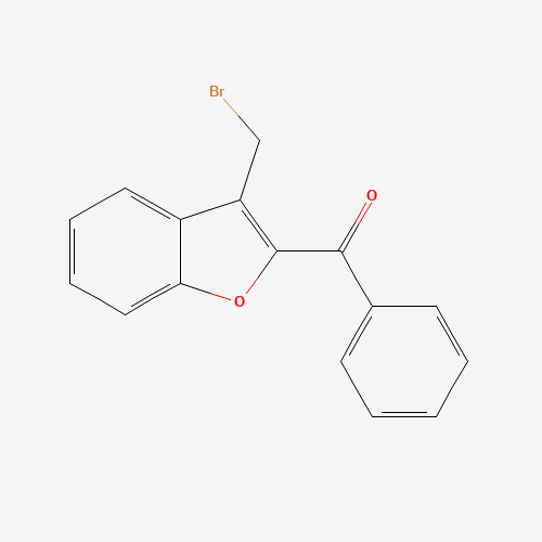 [3-(BROMOMETHYL)-1-BENZOFURAN-2-YL](PHENYL)METHANONE (CAS: 67534-81-0) - Chemical Structure and Molecular Formula 