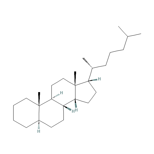 ALPHA,BETA,BETA 20R-CHOLESTANE (CAS: 69483-47-2) - Chemical Structure and Molecular Formula 