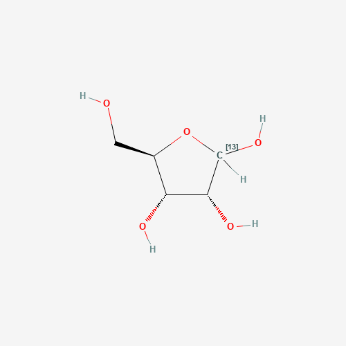 D-RIBOSE-1-13C (CAS: 70849-24-0) - Chemical Structure and Molecular Formula 