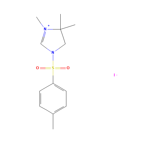 1-(P-TOSYL)-3,4,4-TRIMETHYL-2-IMIDAZOLINIUM IODIDE (CAS: 71254-91-6) - Chemical Structure and Molecular Formula 