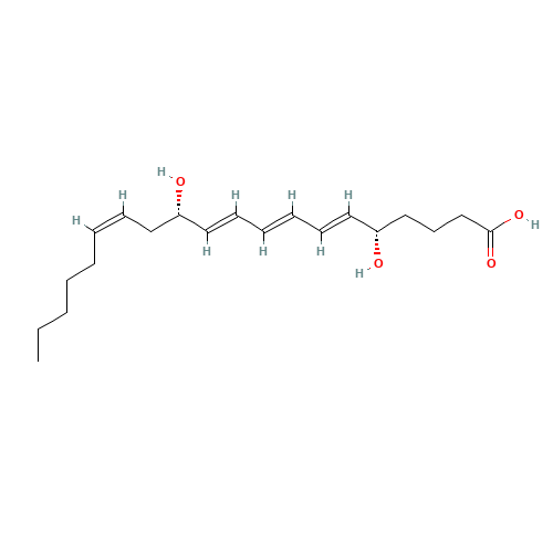 (5S,12S)-DIHYDROXY-(6E,8E,10E,14Z)-EICOSATETRAENOIC ACID (CAS: 71548-19-1) - Related Chemical Product