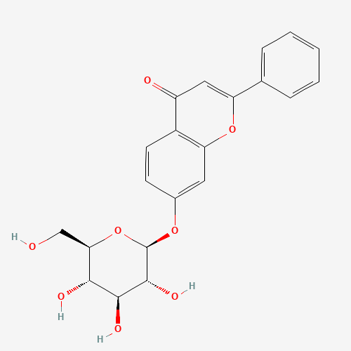 7-HYDROXYFLAVONE-BETA-D-GLUCOSIDE (CAS: 71802-05-6) - Chemical Structure and Molecular Formula 