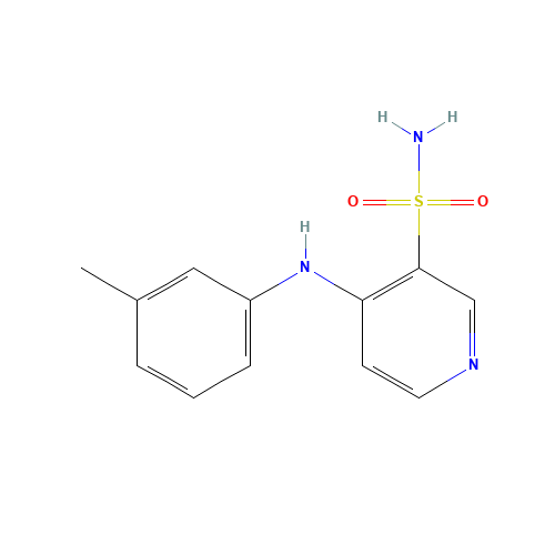 4-(3'-Methylphenyl)amino-3-pyridinesulfonamide (CAS: 72811-73-5) - Chemical Structure and Molecular Formula 