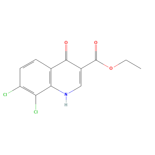 7,8-DICHLORO-4-HYDROXY-QUINOLINE-3-CARBOXYLIC ACID ETHYL ESTER (CAS: 75001-53-5) - Related Chemical Product
