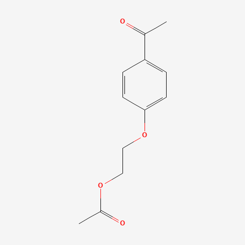 4'-(2-ACETOXYETHOXY)ACETOPHENONE (CAS: 75230-41-0) - Chemical Structure and Molecular Formula 