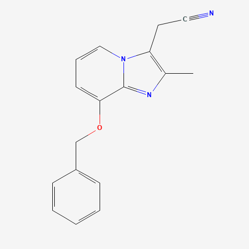 2-METHYL-8-(PHENYLMETHOXY)IMIDAZO[1,2-A]PYRIDINE-3-ACETONITRILE (CAS: 76081-98-6) - Related Chemical Product
