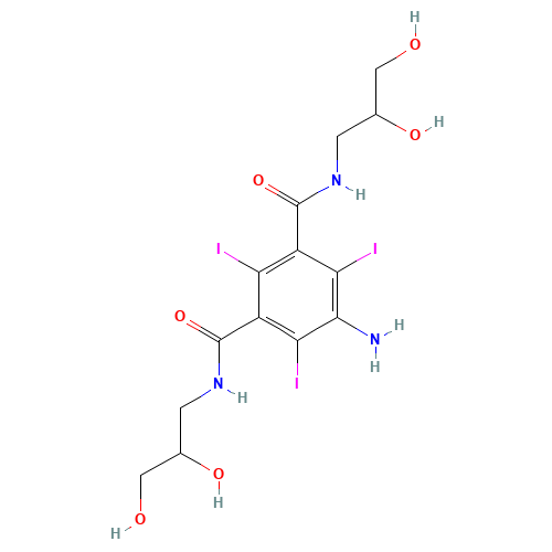 5-Amino-N,N'-bis(2,3-dihydroxypropyl)-2,4,6-triiodo-1,3-benzenedicarboxamide (CAS: 76801-93-9) - Related Chemical Product
