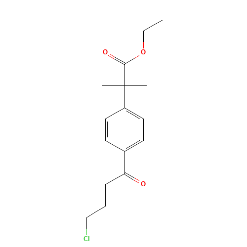 Ethyl 4-(4-chloro-1-oxobutyl)-alpha,alpha-dimethylbenzeneacetate (CAS: 76811-97-7) - Related Chemical Product