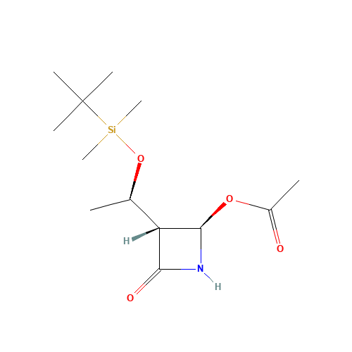(3S,4R)-4-Acetoxy-3-[(R)-1-(tert-butyldimethylsilyloxy)ethyl]azetidin-2-one (CAS: 76855-69-1) - Related Chemical Product