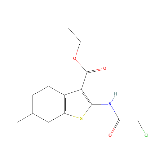 2-(2-CHLORO-ACETYLAMINO)-6-METHYL-4,5,6,7-TETRAHYDRO-BENZO[B]THIOPHENE-3-CARBOXYLIC ACID ETHYL ESTER (CAS: 76981-87-8) - Related Chemical Product