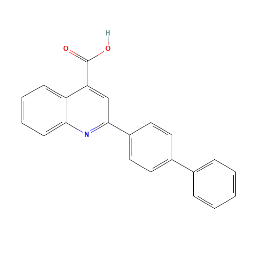 2-BIPHENYL-4-YL-QUINOLINE-4-CARBOXYLIC ACID (CAS: 78660-92-1) - Chemical Structure and Molecular Formula 