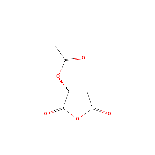 (R)-(+)-2-Acetoxysuccinic anhydride (CAS: 79814-40-7) - Chemical Structure and Molecular Formula 