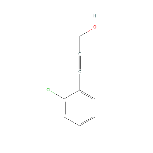 3-(2-CHLOROPHENYL)PROP-2-YN-1-OL (CAS: 80151-26-4) - Chemical Structure and Molecular Formula 