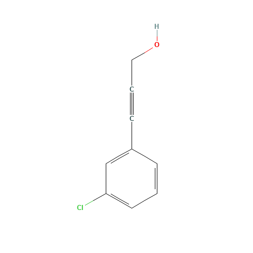 3-(3-CHLOROPHENYL)PROP-2-YN-1-OL (CAS: 80151-33-3) - Chemical Structure and Molecular Formula 
