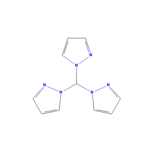 TRIS(PYRAZOL-1-YL)METHANE (CAS: 80510-03-8) - Chemical Structure and Molecular Formula 