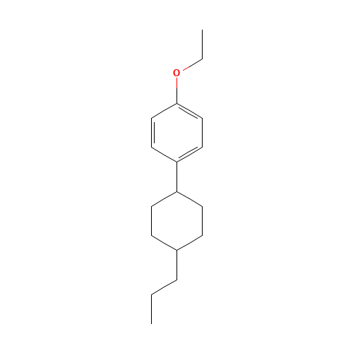 1-Ethoxy-4-(trans-4-propylcyclohexyl)benzene (CAS: 80944-44-1) - Chemical Structure and Molecular Formula 