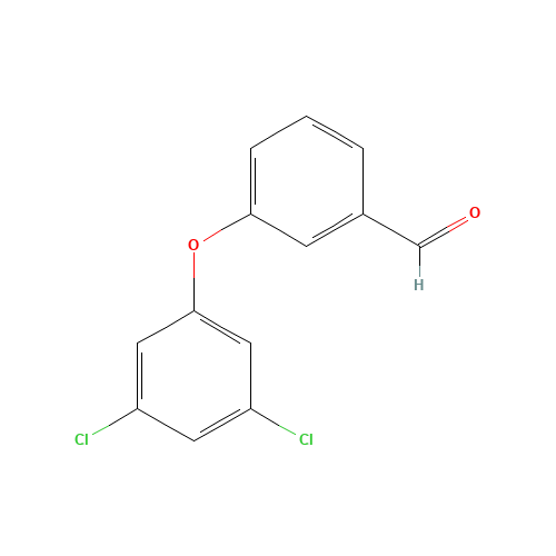 3-(3,5-DICHLOROPHENOXY)BENZALDEHYDE (CAS: 81028-92-4) - Chemical Structure and Molecular Formula 